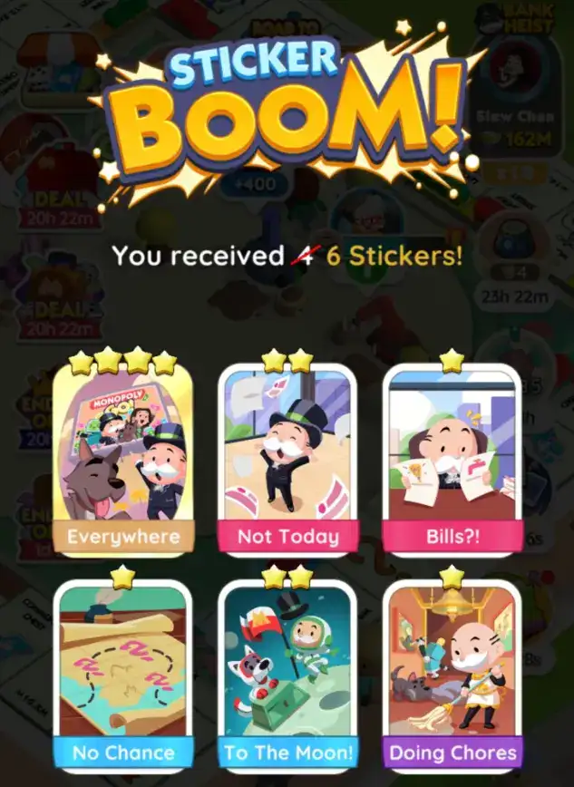 monopoly go sticker boom event